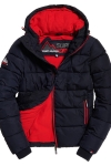 Superdry Sports Puffer Jakke Navy/Bright Red