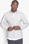 Woodbird Prize Stripe Shirt Ecru-White