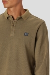 Clean Cut Copenhagen Basic Organic Pique Polo L/S Dark Camel