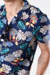 Solid Brando S/S Cuba Tropic Skjorte Insignia Blue