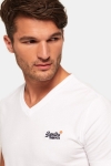 Superdry Orange Label Vintage EMB VEE T-skjorte Optic White