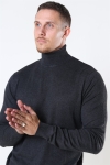 Jeff Potter Turtleneck Strik Charcoal Mix