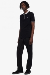 Fred Perry ZIP NECK POLO SHIRT 102 Black