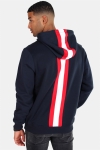 Klokkeban Classics Back Stripe Hoodie Navy/Fire Red/White