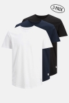 Jack & Jones JJENOA TEE SS CREW NECK 3PK MP White 1White 1Black 1Navy