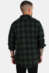 URBAN CLASSICS Checked Flanell Skjorte Black/Forest