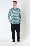 TOMMY JEANS TJU STRIPED LS CREW TEE Rural Green