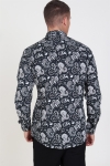 Only & Sons Frederik L/S Paisley Stretch Skjorte Black