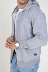 Jack & Jones Soft Genser Zip Hood Light Grey Melange