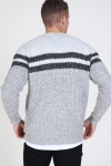 Only & Sons Lazlo Blocked Crew Neck Strikke Cloud Dancer