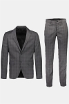 Lindbergh Checked Men's Jakkesæt Check Grey