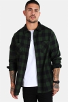 URBAN CLASSICS Checked Flanell Skjorte Black/Forest