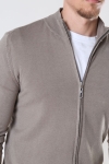 JEFF LAUGE FULL ZIP CARDIGAN Dark Beige