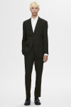 Selected Slim Oasis Linen Blazer Dark Green
