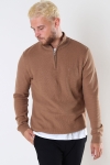 Clean Cut Copenhagen Lauritz Recycled half zip knit Warm Sand.