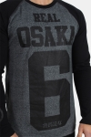 Superdry Real Osaka 6 L/S Raglan T-skjorte Black