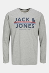 Jack & Jones JACRON TEE LS AND PANTS LW SET Light Grey Melange
