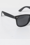Fashion 1398 Wayfarer Solbriller Black Rubber Grey Lens