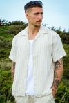 Jack & Jones Cabana Stripe Relaxed Shirt Fields Of Rye