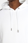 Klokkeban Classics TB2085 Stripe Shoulder Hoodie White/Black/Fire Red