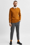 Selected SLHBERG CREW NECK B NOOS Wood Thrush Melange