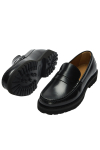Selected Hugo Leather Plain Penny Loafer Black