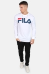 Fila Classics Logo LS T-skjorte Bright White