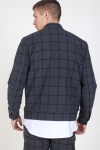 Les Deux Como Wool Check Bomberjakke Charcoal/Black