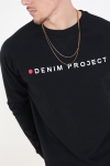 Denim Project Logo Crew Genser Black