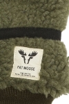 Fat Moose Villy Teddy Gloves Beetle Green