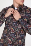 Only & Sons Frederik L/S Paisley Stretch Skjorte Phantom