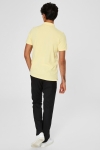 Selected Aro S/S Embroidery Polo Skjorte W Noos Mellow Yellow