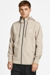 Jack & Jones JCOAIR SWEAT ZIP HOOD SN Oxford Tan