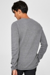 Selected Rocky Crew Neck Strikke Medium Grey Melange