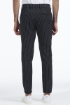 Les Deux Como Pinstripe Suit Pants Black/ White