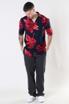 ONLY & SONS ONSDAN LIFE REG SS AOP VISCOSE SHIRTNOOS Rococco Red