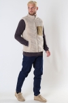 Fat Moose Hugh Fleece Vest Off White