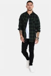 URBAN CLASSICS Checked Flanell Skjorte Black/Forest