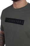 Liebhaveri Vintage Mens Longline T-skjorte New Army 