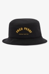 Fred Perry ARCH BRANDED BUCKET HAT 102 Black