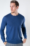 Clean Cut Copenhagen Merino Wool Crew Blue Melangé