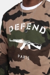 Defend Paris Crew Genser Camo Tan