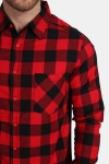 URBAN CLASSICS Checked Flanell Skjorte Red/Black