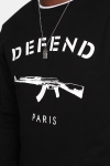 Defend Paris Paris Crew Genser Black 