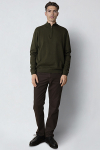 Clean Cut Copenhagen Claude half-zip knit Rosin melange