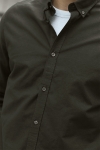 Solid Val Oxford Stretch Shirt LS Forest Night
