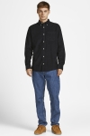 Jack & Jones ATLAS CORD SHIRT L/S BUTTON DOWN Black SLIM FIT