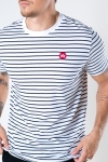 Kronstadt Timmi Organic/Recycled striped tee White / Navy