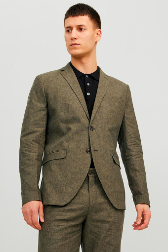 Riviera Linen Blazer Olive Night