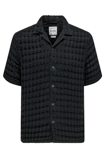 Braddock Regular SS Resort Waffle Shirt Jet Black